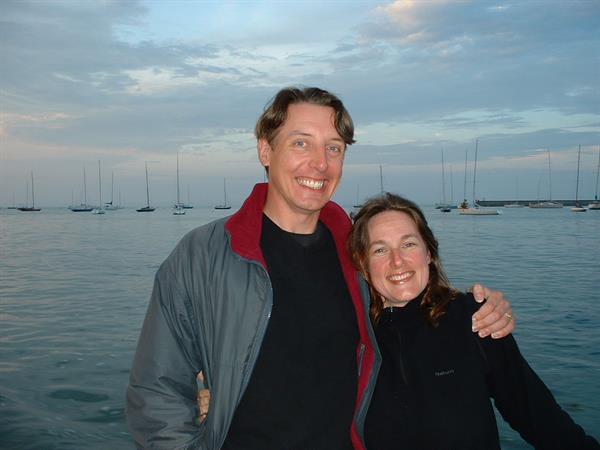 Mike and Tina on the Cowes Water Taxi
