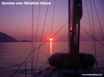 Sunrise over Skiathos Island