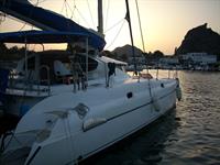 Catamaran Athena 38 in the Aeolian Islands